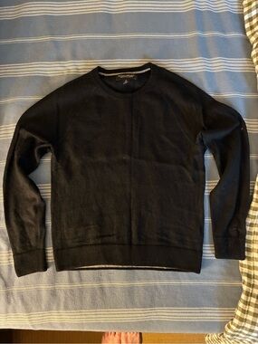 Banana Republic Men's Black Cashmere Crewneck Pullover Sweater